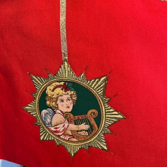 Handmade Unique Christmas Vest with Angel Appliqués - Picture 8 of 15